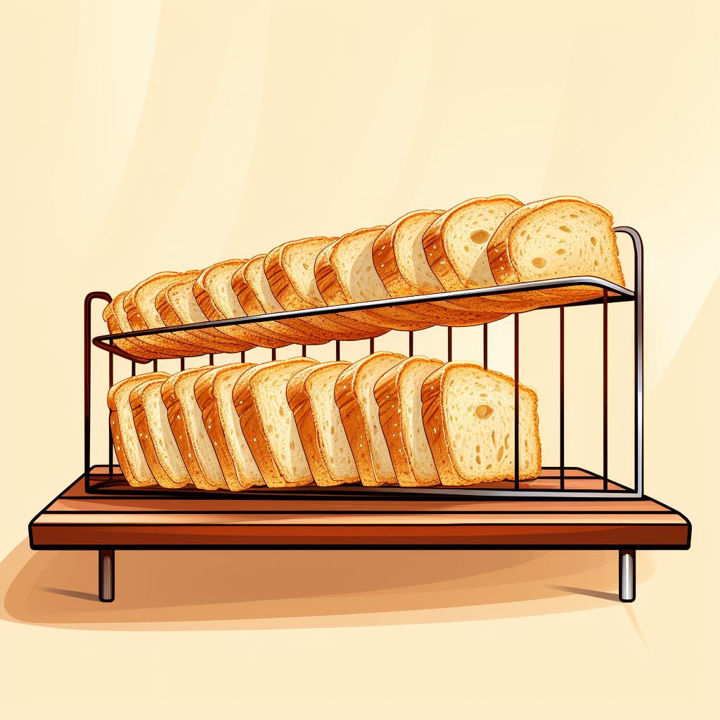 Sliced gluten-free sourdough bread on a wire rack