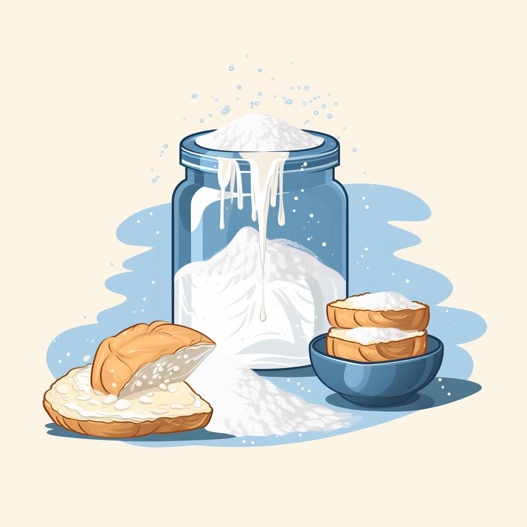 Feeding sourdough starter with flour and water