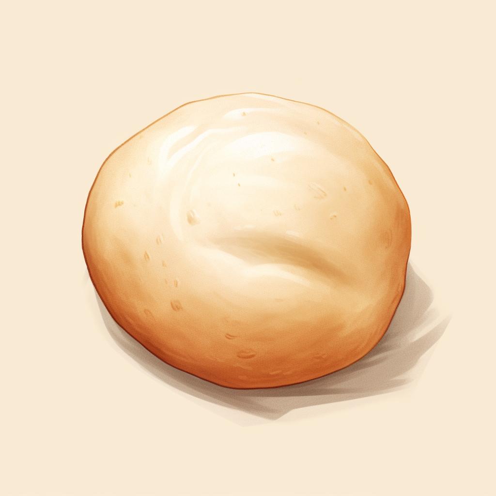 A ball of sourdough dough on parchment paper